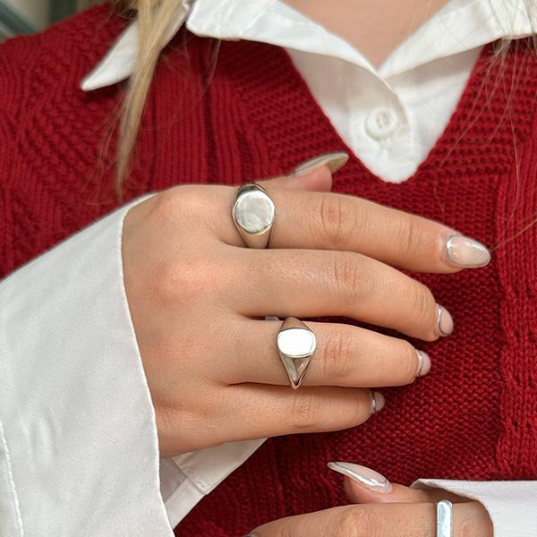 انگشتر نقره مستطیل 2