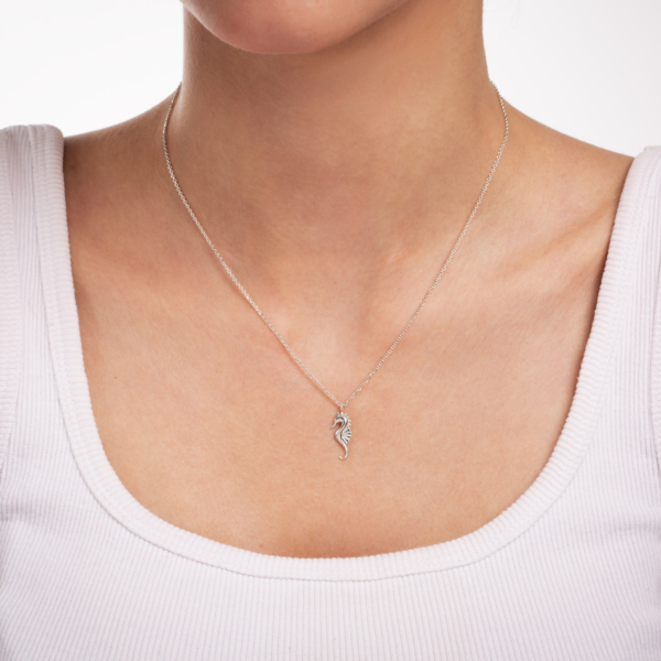 گردنبند نقره اسب دریایی