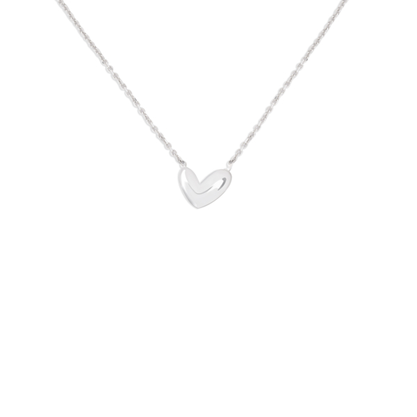 گردنبند نقره قلب پفی ریز