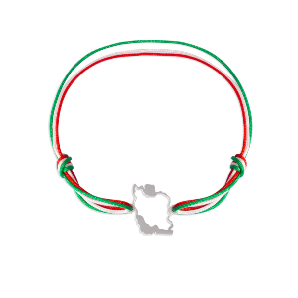 دستبند نقره نقشه ايران زمين