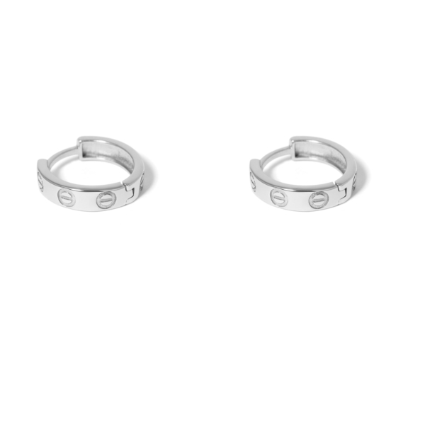 گوشواره نقره حلقه ای کارتیه