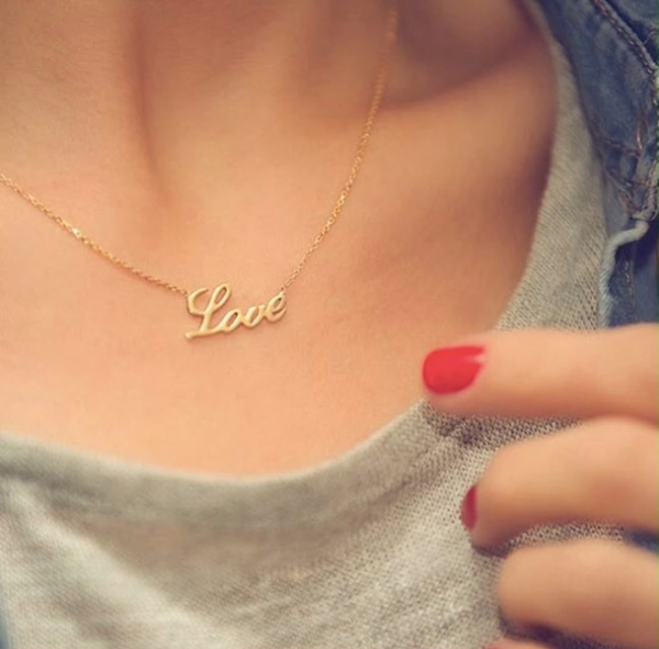 گردنبند طلا love