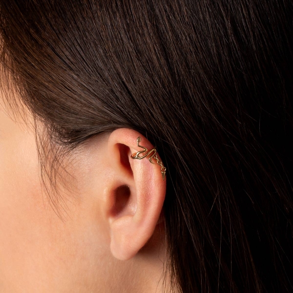 ایر کاف ”ear cuff” طلا مار