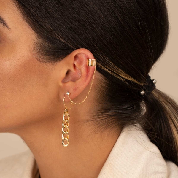 ایر کاف ”ear cuff” طلا گیره ای زنجیر لونا