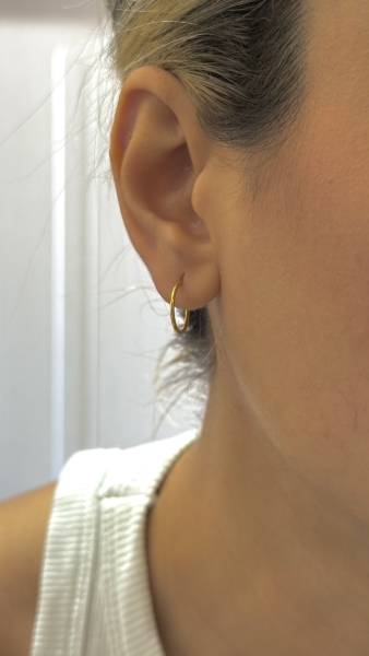 گوشواره طلا حلقه ای ساده