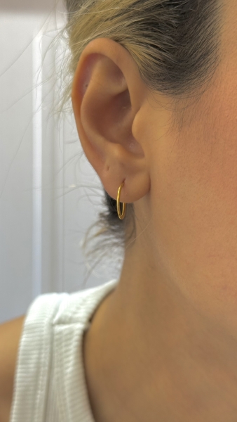 گوشواره طلا حلقه ای ساده