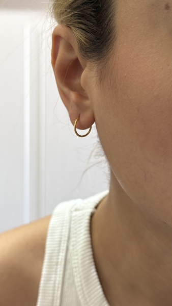 گوشواره طلا حلقه ای ساده