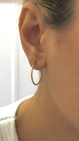 گوشواره طلا حلقه ای ساده