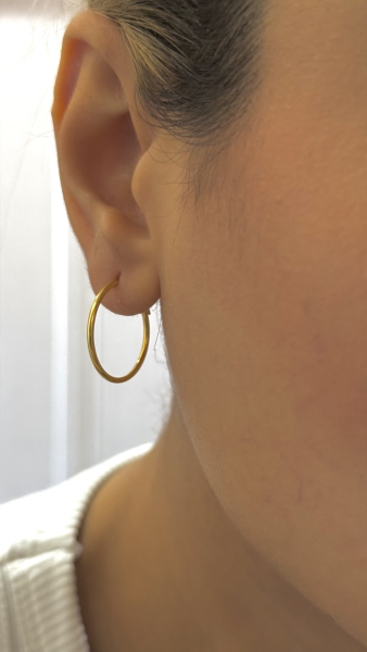 گوشواره طلا حلقه ای ساده