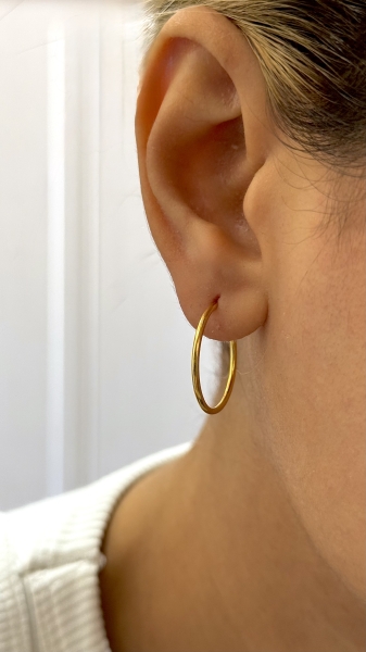 گوشواره طلا حلقه ای ساده