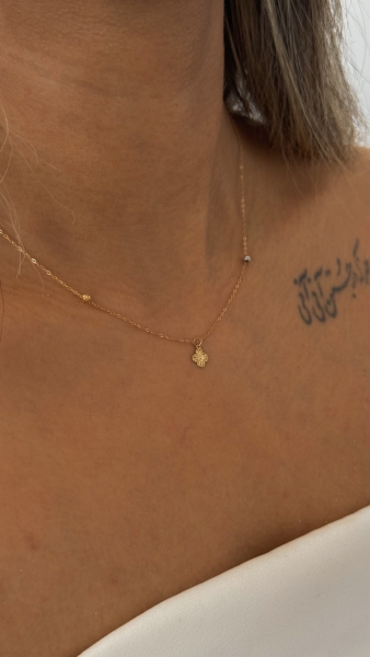 گردنبند طلا گوی و ونکلیف